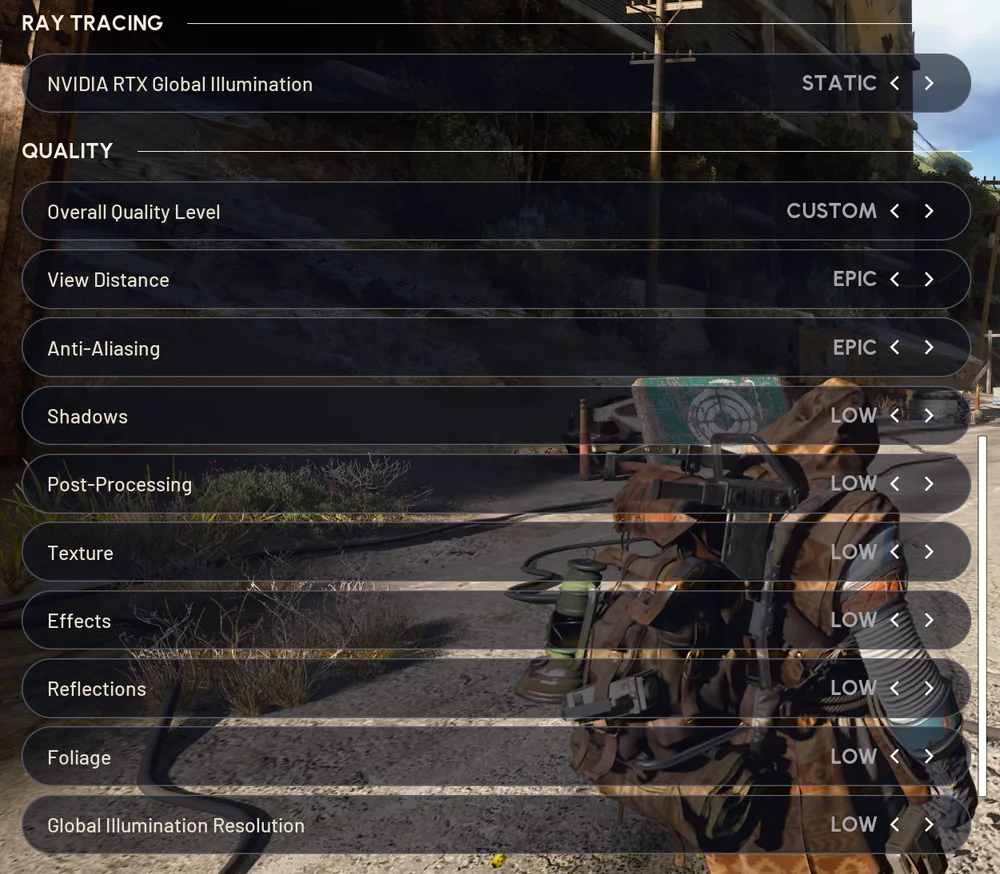 arc raiders graphics quality settings