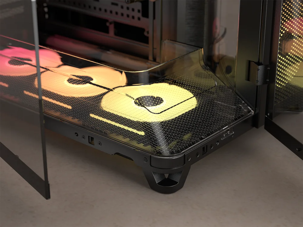 do the air ducts on the air 5400 block the motherboard