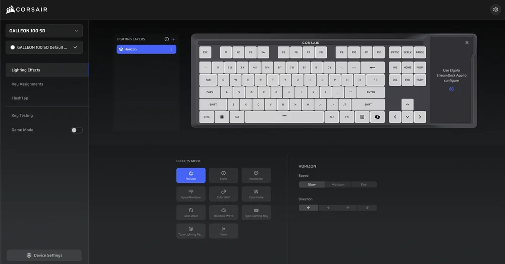galleon100sd webhub lighting effects