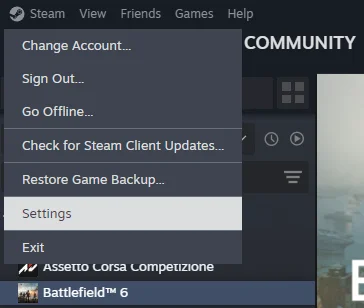 how to enable steam fps counter step 1