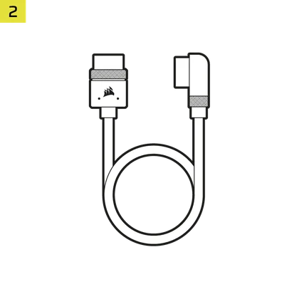 iCUE LINK to 90° ICUE LINK cable - QSG