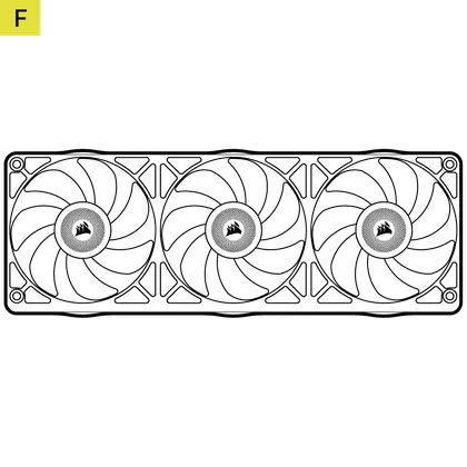 iCUE LINK RX360 II Unified Frame RGB Fans - QSG Lineart