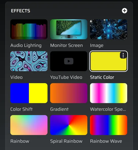 iCUE Murals effects