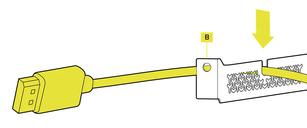 DisplayPort Cable Inserted Into a PCIe Slot Cover Cutout Notch - QSG Visual
