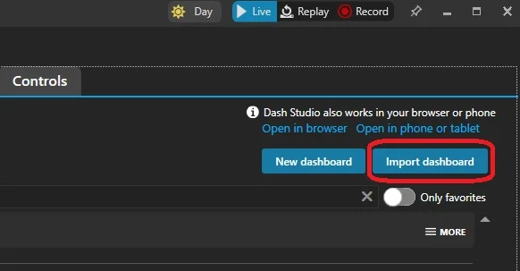 import simhub dashboard