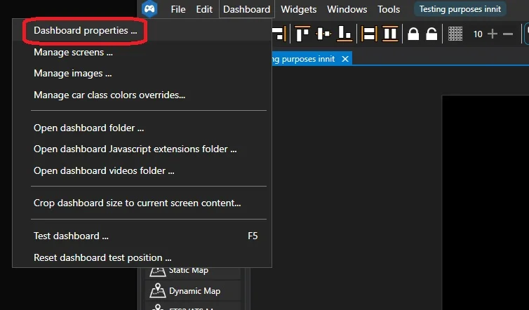 making a simhub dashboard step 2
