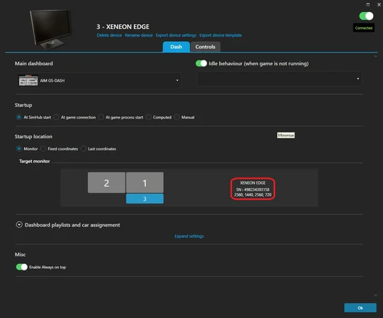 setting up simhub dashboard step 4