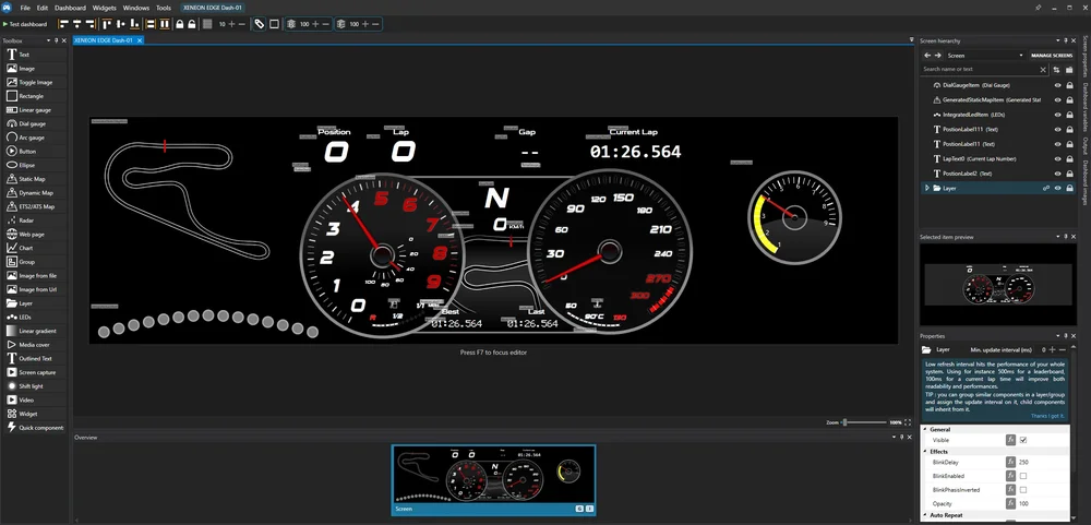 XENEON EDGEをシミュレーションレーシング用ダッシュボードとして使用