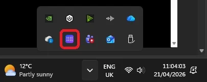 stream deck app icon in system tray