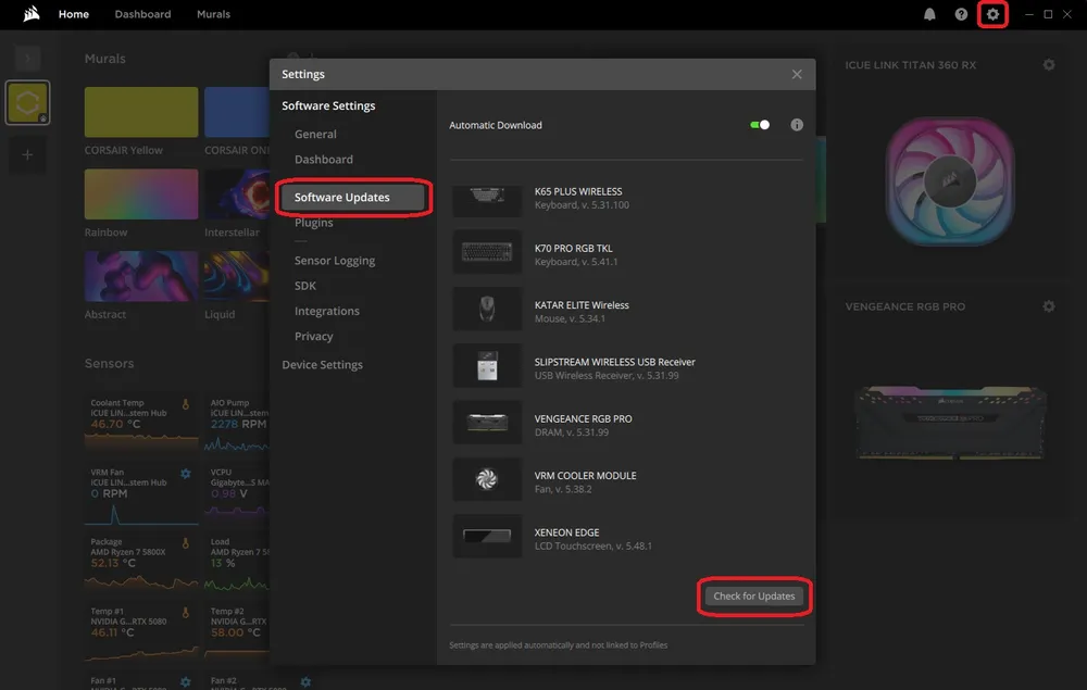 updating icue