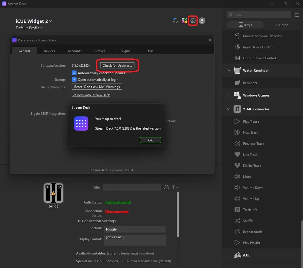 updating stream deck software