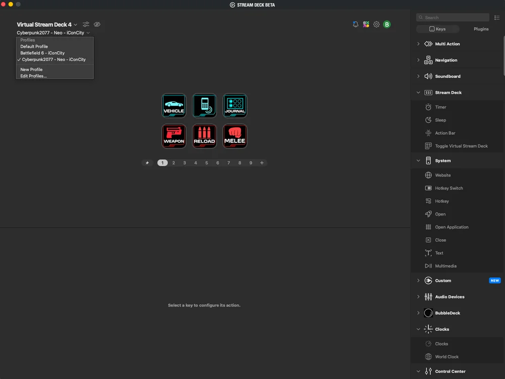 virtual stream deck profiles